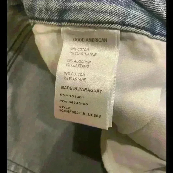 Good American Good Curve Straight Distressed LookBlue Jeans Plus Size 20 NWOT - Picture 6 of 6